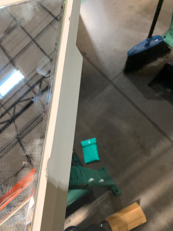 Photo 1 of ***(USED/ MINOR DAMAGE)***TETOTE 24x30 Inch White Medicine Cabinet Mirror for Bathroom Aluminum Framed Surface or Recessed Wall-Mounted Medicine Cabinets Beveled Mirror with Storage 1 Door Modern Farmhouse