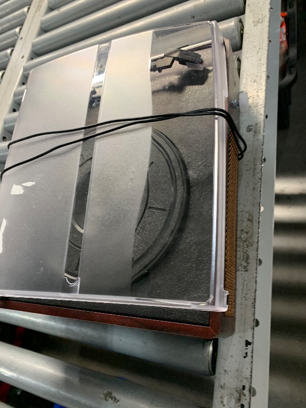 Photo 1 of ***(HEAVILY USED/ MINOR DAMAGE/ NOT ABLE TO TEST ITEM)***Vinyl Record Player Turntable with Built-in Bluetooth Receiver & 2 Stereo Speakers, 3 Speed 3 Size Portable Retro Record Player for Entertainment and Home Decoration