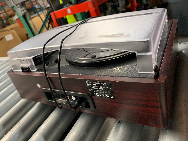 Photo 1 of ***(HEAVILY USED/ MINOR DAMAGE/ NOT ABLE TO TEST ITEM)***Vinyl Record Player Turntable with Built-in Bluetooth Receiver & 2 Stereo Speakers, 3 Speed 3 Size Portable Retro Record Player for Entertainment and Home Decoration