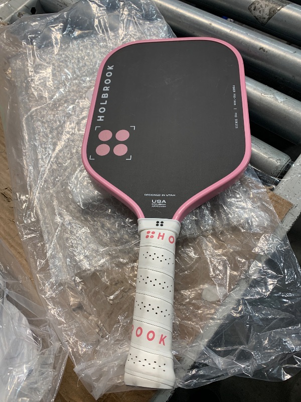 Photo 1 of ***STOCK IMAGE FOR REFERENCE***
** handle is white and pink **
Holbrook Mav Pro 2.0 Pickleball Paddle: T700 3K Carbon Fiber Surface, Power, Control, Spin, Polypropylene Honeycomb Core, USAPA Approved - 16 mm