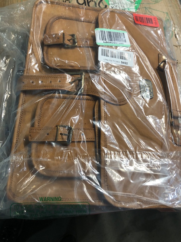 Photo 1 of ***(HEAVILY USED/ MINOR DAMAGE)***cuero Leather Messenger Bag for Men, 18 Inch Laptop Crossbody, Handmade Leather Shoulder Satchel Bag for Men, Full Grain Business Briefcase for Office/Work/Travel - Vintage Brown