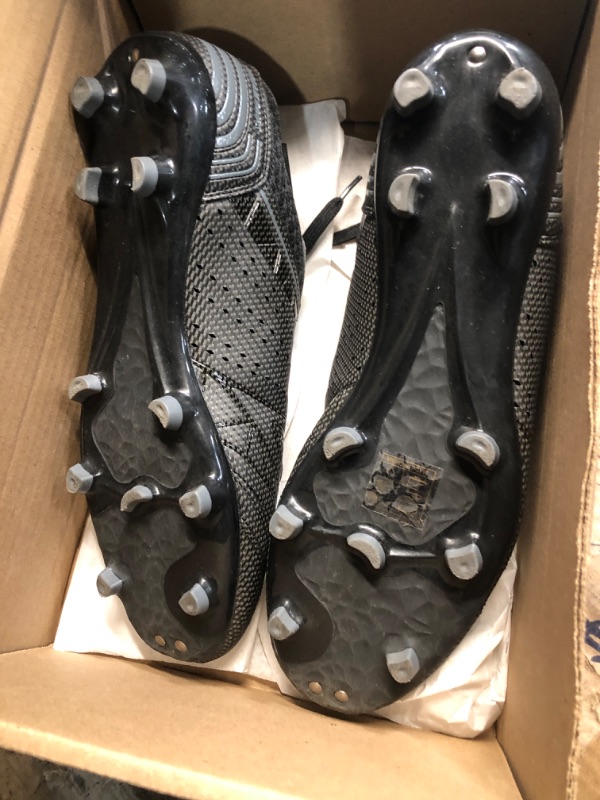 Photo 1 of ***(HEAVILY USED/ MINOR DAMAGE)***DREAM PAIRS Mens Sport Flexible Athletic Lace Up Light Weight Outdoor Cleats Football Soccer Shoes,Size 9,Black/Dark/Grey,160859-M