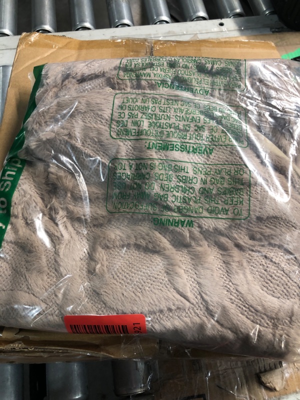 Photo 1 of ***(STOCK PHOTO FOR REFERENCE ONLY/ COLOR WILL DIFFER)***decorUhome Throw Pillow Covers 22x22 Inch Set of 2, Soft Plush Faux Wool Khaki Solid Couch Pillow Covers, Accent Farmhouse Neutral Square Pillow Cases for Sofa Bed Living Room