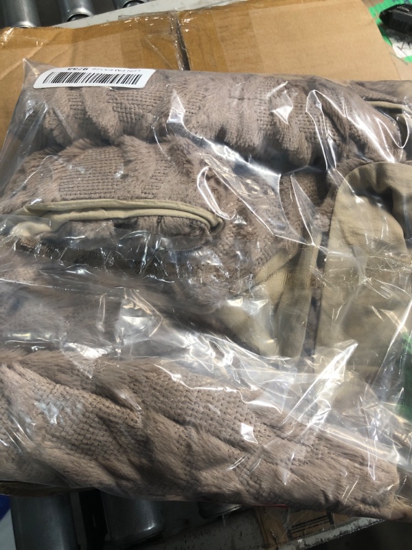 Photo 1 of ***(STOCK PHOTO FOR REFERENCE ONLY/ COLOR WILL DIFFER)***decorUhome Throw Pillow Covers 22x22 Inch Set of 2, Soft Plush Faux Wool Khaki Solid Couch Pillow Covers, Accent Farmhouse Neutral Square Pillow Cases for Sofa Bed Living Room