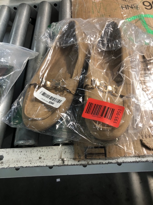 View 2 of ***(HEAVILY USED/ MINOR DAMAGE)***Cvistpieo Loafers for Women Business Casual Shoes Comfortable & Lightweight Penny Loafers Slip On Work Flats Suede Beige Size 9