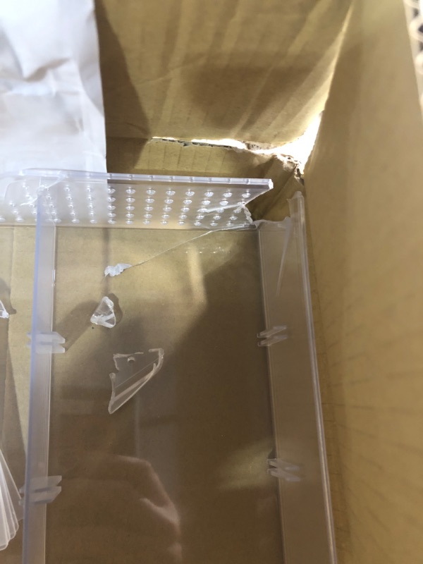 Photo 1 of ***(minor damage)***Simple Houseware Drawer Organizer Tray with 9 Adjustable Compartments, Clear