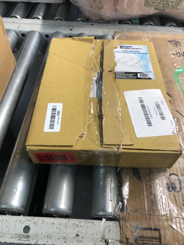 Photo 1 of ***(minor damage)***Simple Houseware Drawer Organizer Tray with 9 Adjustable Compartments, Clear