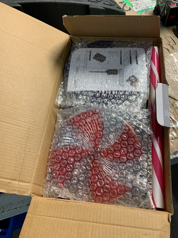 Photo 1 of ***(PARTS ONLY/ NON FUNCTIONAL)***BRIGHTDECK Lollipop Solar Christmas Pathway Lights Outdoor, 5 Pack LED Christmas Decor with 8 Lighting Modes, Light Up Solar Stake Lights for Holiday, Xmas, Walkway, Sidewalk(Multicolour, 5 PCS)