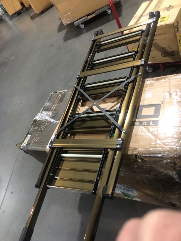 Photo 1 of ***STOCK PHOTO FOR REFERENCE ONLY***
**SEE NOTES** GameGem 6 Step Ladder for 12 Feet High Ceiling, Lightweight Aluminum Folding Step Stool with Convenient Handgrip, Stepladders with Anti-Slip and Wide Pedal for Home Use Space Saving - Gold