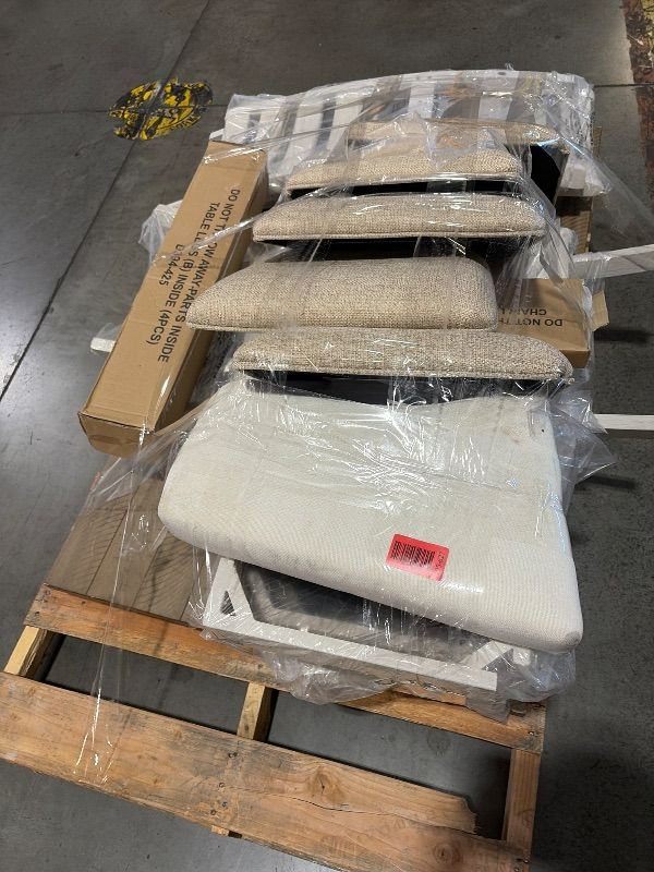 Photo 1 of ***DAMAGE***UNKNOWN MISSING PARTS***
Signature Design by Ashley Skempton Cottage Dining 7 Piece Set – Rectangular Table & 6 Upholstered Chairs | Coastal Chic Meets Farmhouse, Whitewash