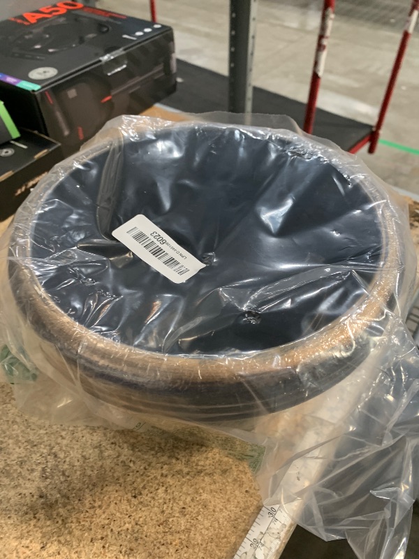 Photo 1 of 10 Inch Flower Pots Planters for Indoor Outdoor Plants, 3 Pack Plastic Large Plant Pots with Drainage Hole & Tray, Modern Decorative Garden Pot with Saucer, Plant Container for House