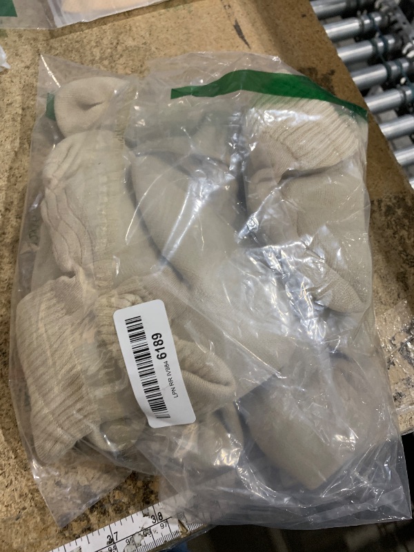 Photo 1 of +MD Diabetic Socks for Men Women-6 Pairs, Non-Binding Extra Wide Ankle Socks, Circulator Socks for Edema 9-11 Sand