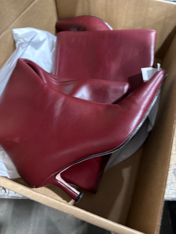 Photo 1 of **HAS DAMAGES** CELNEPHO Burgundy Knee High Boots Women Pointed Toe Tall Boots Stiletto High Heel Long Boots Side Zipper Sexy Dress Boots