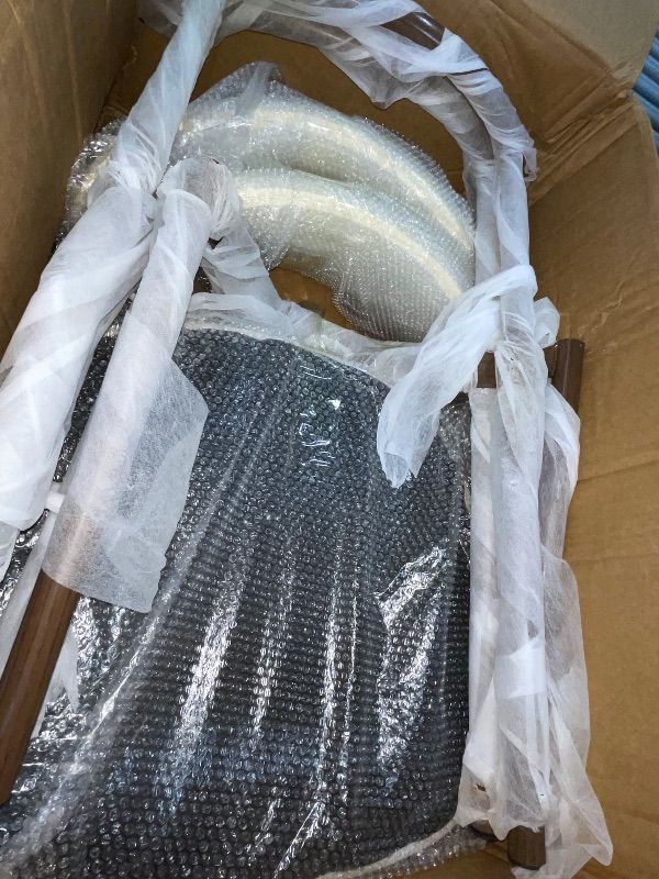 Photo 1 of ***PARTS ONLY***JCAJCA Kitchen Dining Chairs Set of 2 Modern Soft Linen Farmhouse Dining Room Chair with Metal Legs, Beige/Walnut