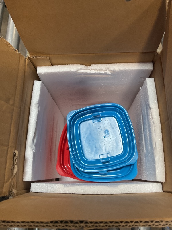 Photo 1 of 3 Cup Sandwich Containers/Box for Lunch, 24 oz Freezer Safe Borosilicate Plastic Food Storage Containers, Square Glass Containers with Lids, Small Plastic Freezer Yogurt/Cereal Bowls for Meal Prep, 4 Pack