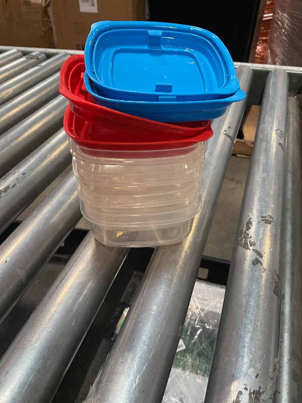 Photo 1 of 3 Cup Sandwich Containers/Box for Lunch, 24 oz Freezer Safe Borosilicate Plastic Food Storage Containers, Square Glass Containers with Lids, Small Plastic Freezer Yogurt/Cereal Bowls for Meal Prep, 4 Pack