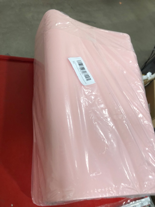 Photo 1 of **MISSING BOTH LIDS**mzxoo 2 Pack Pink Slim Space-Saving Trash Can with Press Top Lid, 15L 4 Gallon Cute Durable Plastic Garbage Bin for Kitchen, Bathroom, RV, Office, Small Container Wastebasket for Narrow Spaces (Pink)