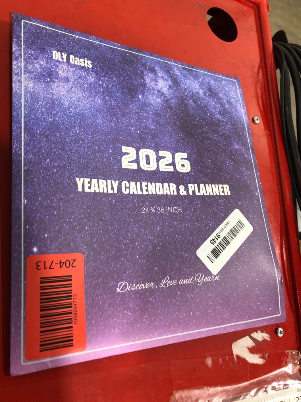 Photo 1 of 24" x 36" 2026 Wall Calendar Dry Erase - Folded Large Starry Sky Wall Calendar 2026, Wet & Dry Erasable, Laminated 12-Month Annual Yearly Planner, Reversible, Horizontal/Vertical, Purple