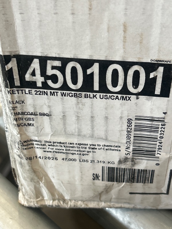 Photo 1 of **********HEAVILY USED, MISSING COOKING GRATE**************
Weber  Charcoal Grill for Outdoor Cooking and Barbecue