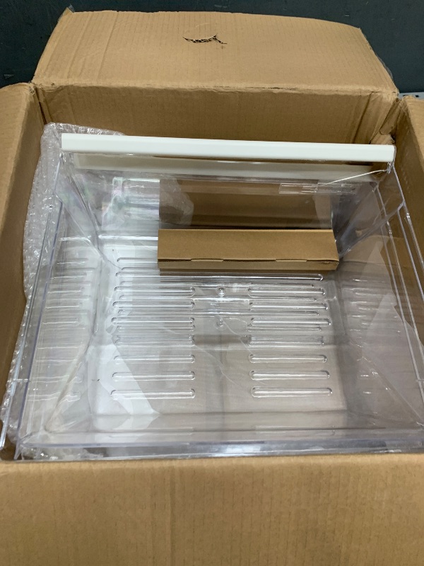 Photo 1 of [2 Pack] 2188656 (Upper) & 2188664 (Lower) Upgraded Crisper Bin Refrigerator Drawers,Compatible With Whirlpool Refrigerator,Kenmore Refrigerator Drawer,WP2188656 Fridge Drawer Humidity Control