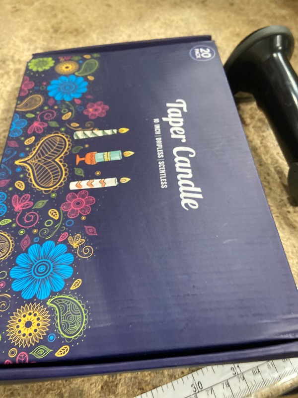 Photo 1 of 10 inch Orange Taper Candles for Home Decor, Set of 20 Unscented Dripless Candlesticks - 8 Hours Long Burning for Dinner, Wedding, Parties and Special Occasions