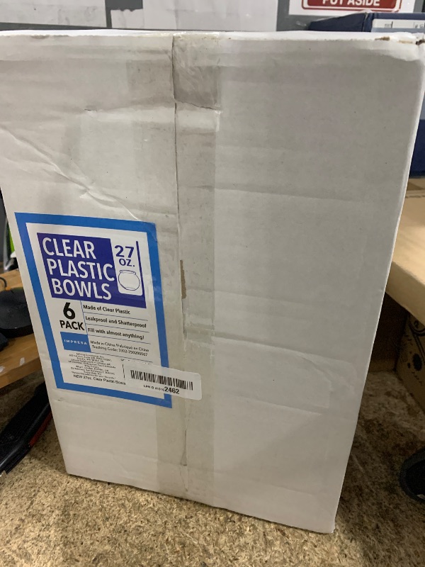 Photo 1 of [6 Pack] 27 Ounce Largest Mini Plastic Fish Bowls for Decoration - Fun Sized Fish Bowls for Drinks to Start the Party - Clear Vase for Stunning Centerpieces - Set - Craft Vase Round Clear