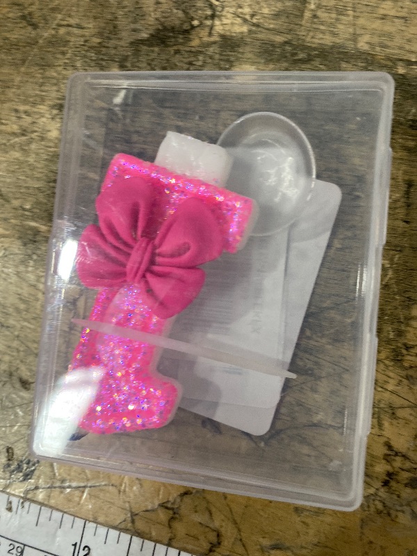 Photo 1 of **WICK HAS BEEN BURNED ALREADY*** ElekFX Number 1 Birthday Candle, Rose, Unscented, 3.1 x 5.9 Inches, Modern Theme, Smokeless, Indoor Use