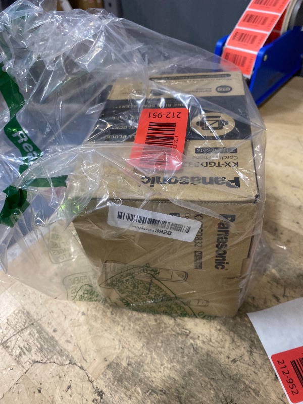 Photo 1 of ***UNKNOWN DAMAGES OR MISSING ASSEMBLY PIECES/ UNTESTED***** Panasonic Cordless Phone with Answering Machine, Advanced Call Block, Bilingual Caller ID and Easy to Read High-Contrast Display, Expandable System with 2 Handsets - KX-TGD832M (Metallic Black)