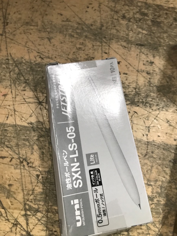 Photo 1 of ???? Uni Jetstream Single Ballpoint Pen, Equipped with 0.5mm Lite Touch Ink (Black), Shell White, SXNLS05.1, Set of 10