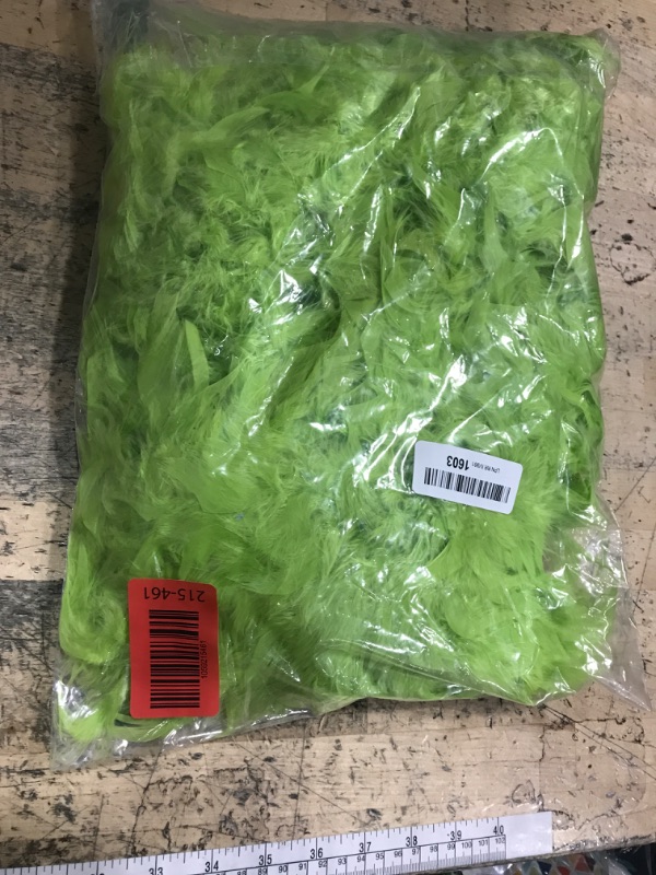 Photo 1 of 100 Gram 2 Yard Long Chandelle Feather Boa over 10 Colors, Great for Party, Wedding, Costume (Lime Green)