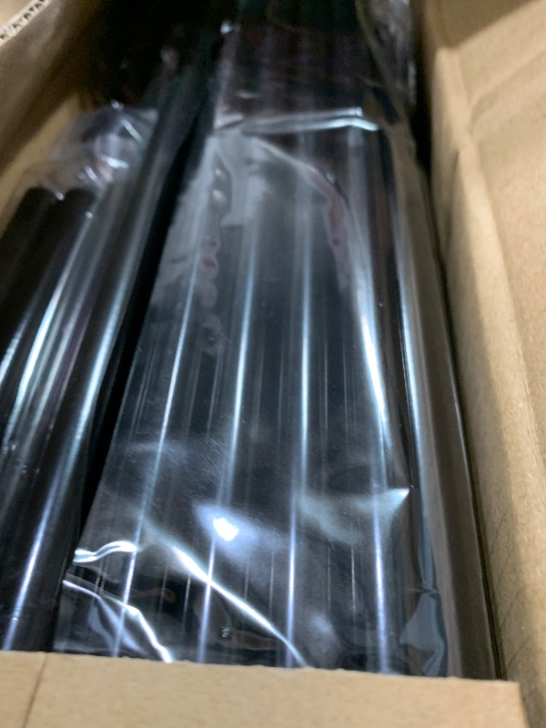 Photo 1 of **MISSING FABRIC SUPPORT THAT ATTACHES TO SHELF ASSEMBLY** LANTEFUL 5 Tiers Shoe Rack 10-12 Pairs Boots Organizer Storage Sturdy Narrow Shoe Shelf for Entryway, Closets with Hooks, Black