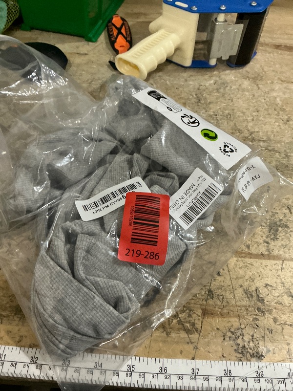 Photo 1 of **PARTIAL SET/TOP ONLY** Cozy 2 Piece Lounge Sets for Women, Side Ruched Long Sleeve Top & Wide Leg Pants Casual Matching Tracksuit for Home & Travel (Gray, L)