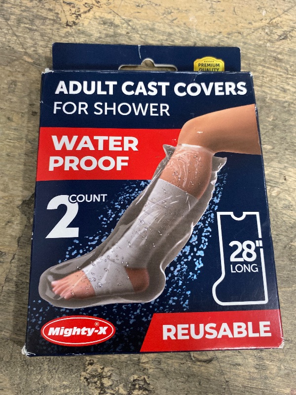 Photo 1 of 100% Waterproof Cast Covers for Shower Leg - Tight Seal - Reusable Adult 2pk Half Leg Cast Protectors - Knee, Ankle, Foot
