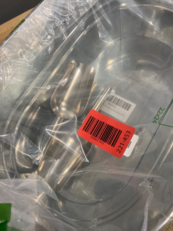 Photo 1 of 2 Pack Galvanized Ice Bucket 4 Gallon Galvanized Tub Ice Bucket for Parties Metal Beverage Buckets with Handles Wine Beer Champagne Vintage Buckets for Cocktails Mimosa Bar Supplies with Scoops