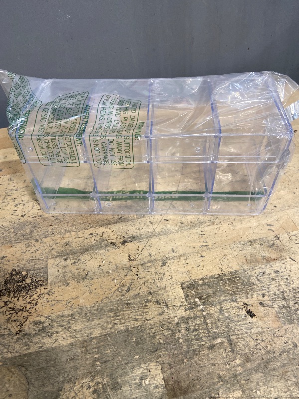 Photo 1 of 2 Pcs Acrylic Clear Purse Storage Organizers, 4 Sections Dividers in Bedroom Office (bright)