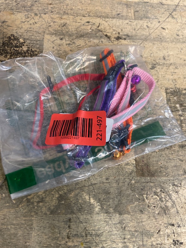 Photo 1 of 4 Pack Rabbit Adjustable Collars with Bell, Guinea Pig Dragon Luminous Collar, Small Animal Exercise and Interaction Accessories