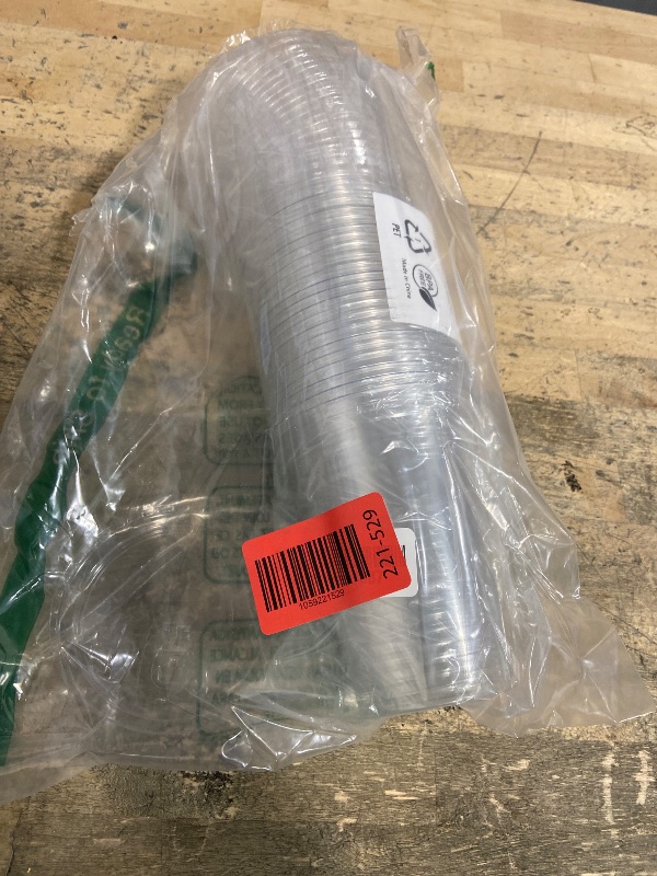 Photo 1 of 16 oz Clear Plastic Cups with Strawless-Sip-Lids, 25 Sets Disposable Cup Plastic Iced Coffee Cups, To Go Cup with Sip Through Lids for Smoothie, Milkshake, Cold Drinks for Party, Wedding, Event