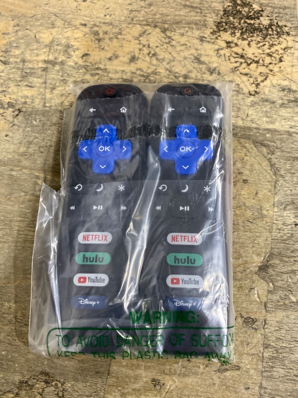 Photo 1 of (Pack of 2) Replacement Remote Control Only for Roku TV, Compatible for TCL Roku/Hisense Roku/Onn Roku/Sharp Roku/Element Roku/Westinghouse Roku/Philips Roku Smart TVs (Not for Roku Stick and Box)