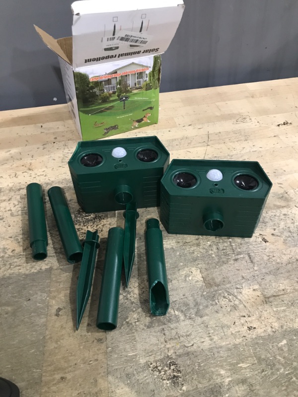 Photo 1 of 2025 Racoon Squirrel Sonic Fortress Pro Rabbit Repellent Outdoor, Solar Ultrasonic Animal Repeller Deer Deterrent with Motion Sensor to Scare Cat Dog Skunk Out of Garden Farm Yard(2Pack)