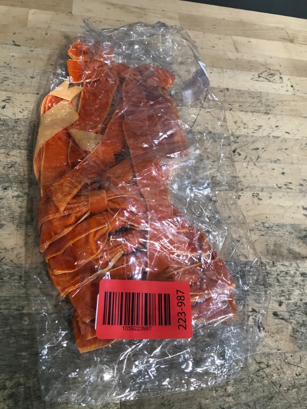Photo 1 of 12Pcs Fall Velvet Ribbon Bows Tree Decorations,5in x 10in Orange Christmas Ornaments for Tree Home Thanksgiving Party Front Door Wreath Holiday Decor