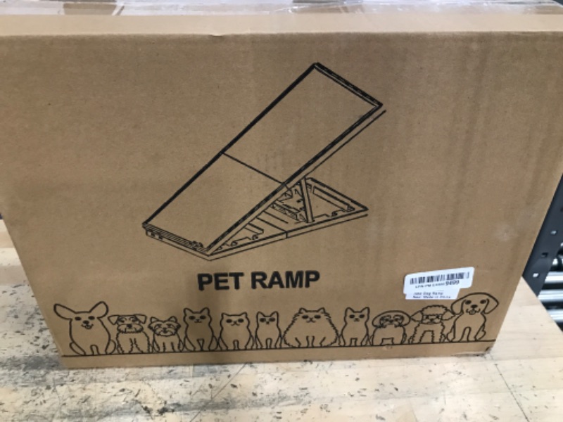 Photo 1 of (UNTESTED) (ASSEMBLY REQUIRED) Indoor Dog Ramp Bed for Small Medium Pets,Folding Collapsible Cat Ramp, Adjustable Height Dog Ramp with Non-Slip Carpet for Couch,Sofa,Chair