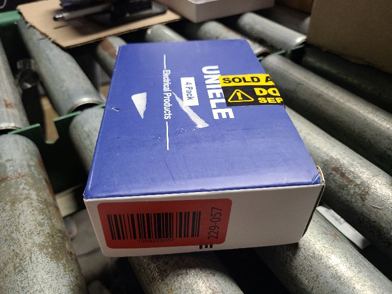 Photo 1 of (4 Pack) UNIELE Ultra Slim Slide Dimmer Light Switch Single-Pole/3 Way for 300W Dimmable LED/CFL Lights and 600W Incandescent/Halogen, 15A/120V/60Hz, ETL Listed, White