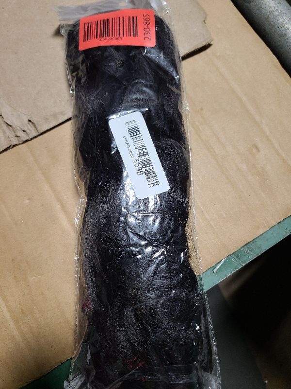 Photo 1 of 2 Packs Black Long Braided Ponytail Extension For Black Women Soft Synthetic Hair Piece For Women with Hair Tie Straight Wrap Around Ponytail Braided Hair Extensions pre Stretched 30 Inch