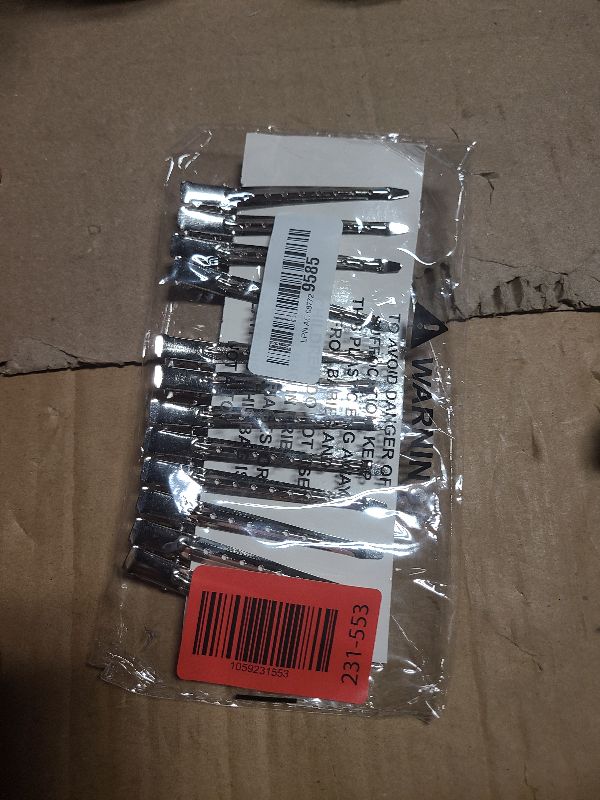 Photo 1 of 24 Packs Duck Bill Clips, Bantoye 3.5 Inches Rustproof Metal Alligator Curl Clips with Holes for Hair Styling, Hair Coloring, Silver