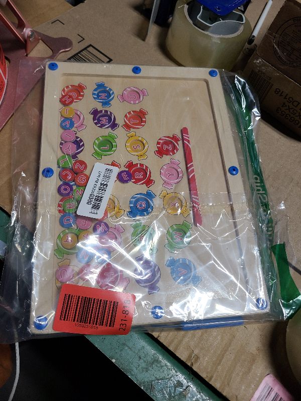 Photo 1 of 2 in 1 Double Side Magnetic Color and Number Maze, Alphabet Board Aged 1-3 Unicorn Toys, Montessori Magnet Puzzle Learning Counting Matching Gifts for Toddlers Kids Girls Boys 3 4 5 Year Old Christmas