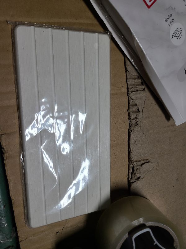 Photo 1 of 3PCS Stone Drying Tray, Stones Soap Trays, Water Absorbing Stone Tray for Sink, Fast Dry Diatomite Stones Mat, Used for Hand Soaps,Sponge,Toothbrush Holder in Bathroom Counter and Kitchen Sinks