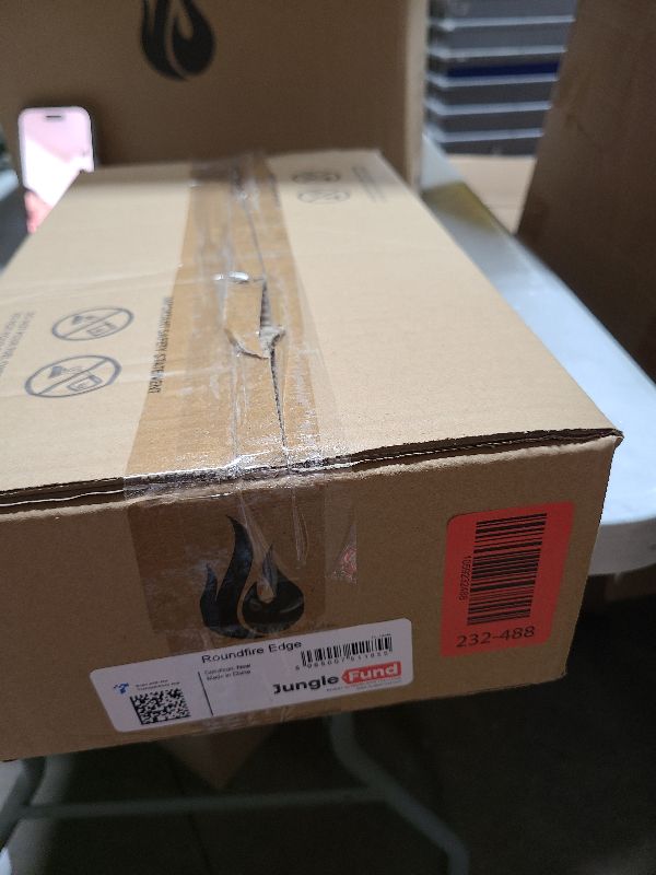 Photo 1 of 28-inch Table Top Propane Fire Pit, 40,000 BTU Tabletop Firepit for Patio, Outdoor Portable Rectangular Fire Bowl w/Wind Glass Shield, Glass Rocks - Carbon Gray