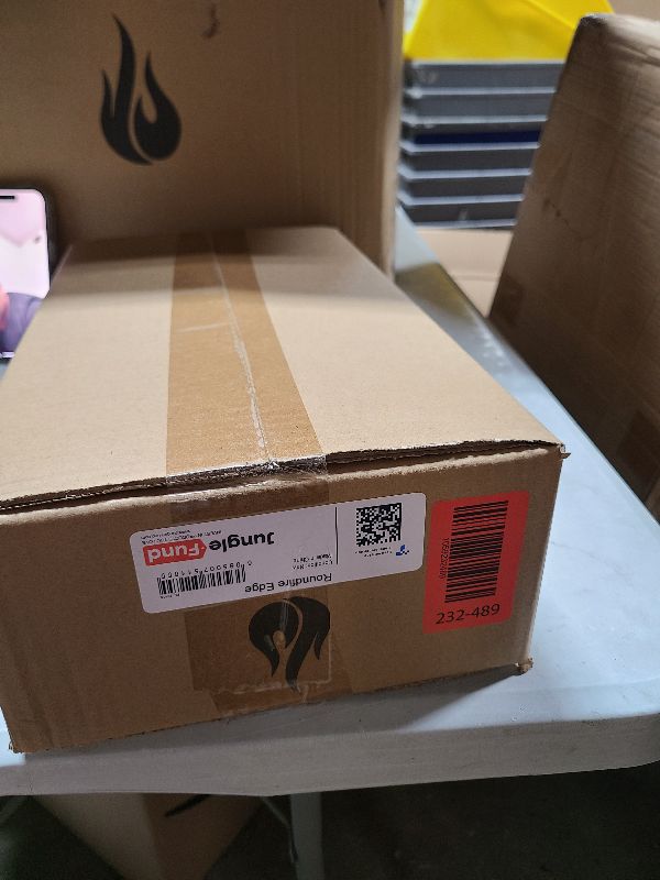 Photo 1 of 28-inch Table Top Propane Fire Pit, 40,000 BTU Tabletop Firepit for Patio, Outdoor Portable Rectangular Fire Bowl w/Wind Glass Shield, Glass Rocks - Carbon Gray