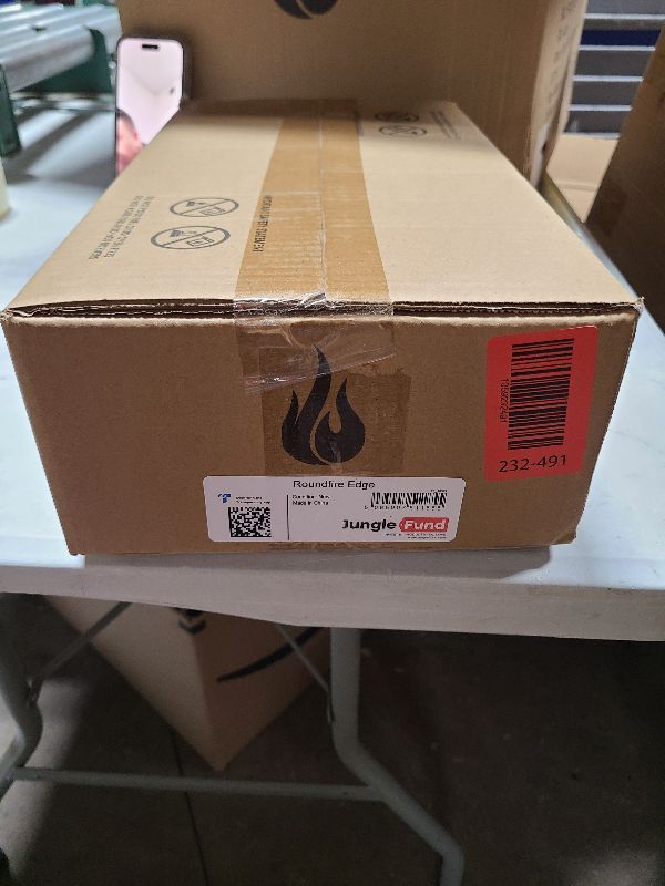 Photo 1 of 28-inch Table Top Propane Fire Pit, 40,000 BTU Tabletop Firepit for Patio, Outdoor Portable Rectangular Fire Bowl w/Wind Glass Shield, Glass Rocks - Carbon Gray