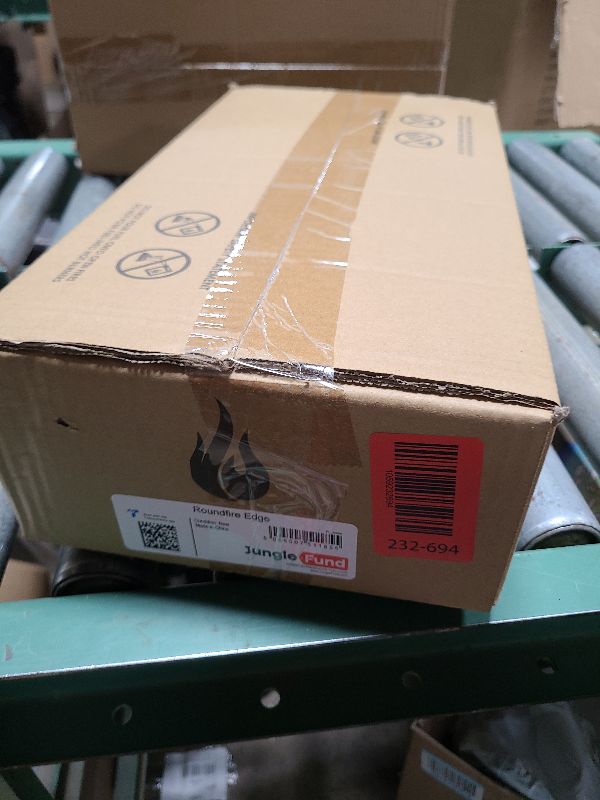 Photo 1 of 28-inch Table Top Propane Fire Pit, 40,000 BTU Tabletop Firepit for Patio, Outdoor Portable Rectangular Fire Bowl w/Wind Glass Shield, Glass Rocks - Carbon Gray